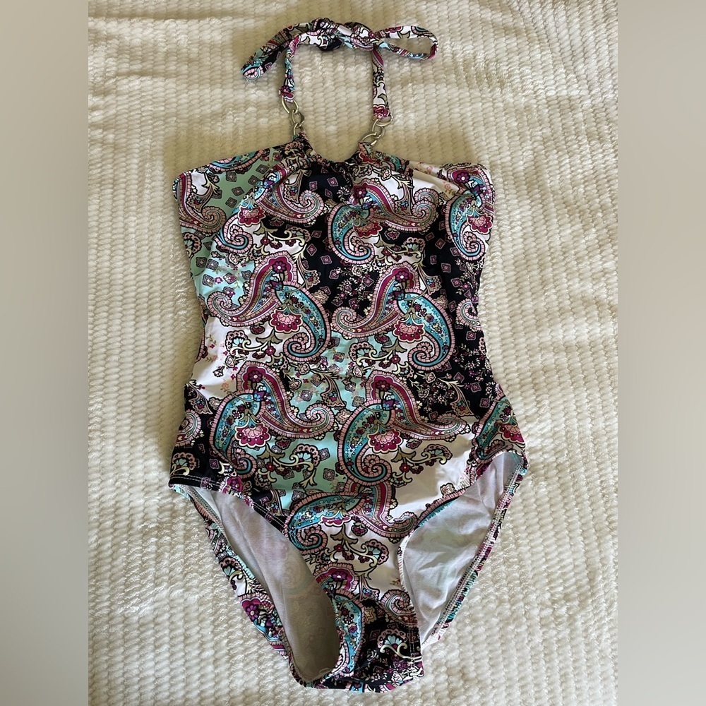 SPANX Paisley Print Swimsuit -‎ Multicolor